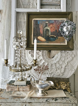 Shabby: Wunderschöner schwedischer Tischleuchter