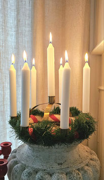 Alte schwedische Lucia Krone aus Messing