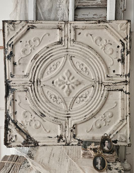 RAR: Großes antikes Decken Panel aus Blech um 1900