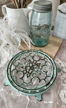 Sooo shabby: Alter französischer Topfuntersetzer
