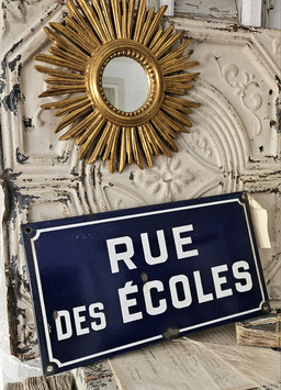 Altes großes französisches Straßenschild Emaille