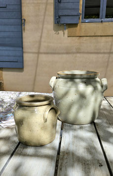 Shabby: Alter Steingut Topf aus Frankreich