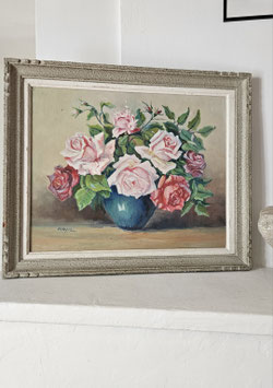 Shabby: Zauberhaftes altes Rosenbild / Ölgemälde