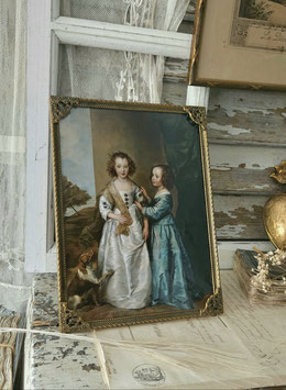Brocante: Alter Messing Bilderrahmen Dänemark
