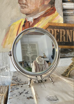 Vintage: Alter Metall Friseur /Bad Spiegel aus Frankreich