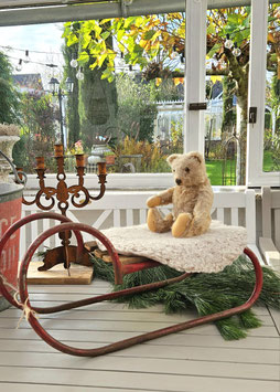 Shabby: Kleiner alter Kinderschlitten Rodeln