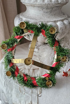 Alte schwedische Lucia Krone aus Messing