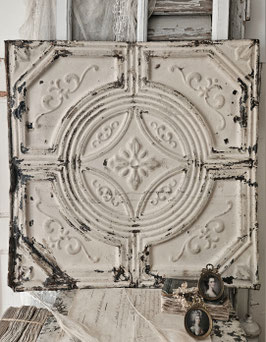 RAR: Großes antikes Decken Panel aus Blech um 1900