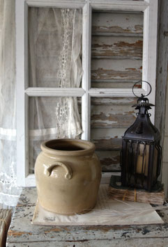 Shabby: Alter Steingut Topf aus Frankreich