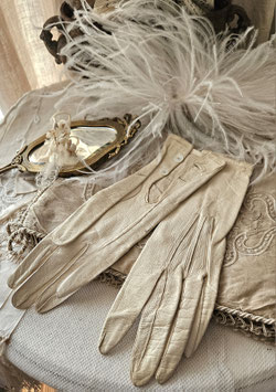 Edwardianische Ziegenleder Damen Handschuhe 1900