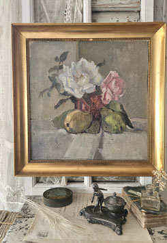 Shabby: Zauberhaftes altes Stillleben / Ölgemälde