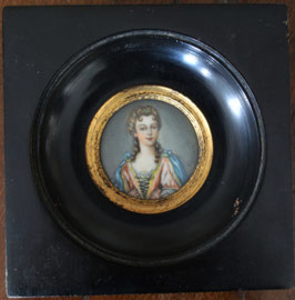 Zauberhafte alte Miniatur 19. Jahrhundert Frankreich