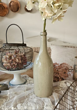 Shabby: Antike Steingut Flasche aus Frankreich