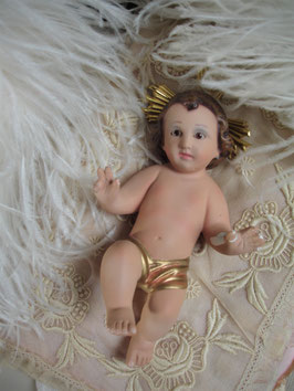 Wunderbares Jesuskind aus Gips Frankreich 1900