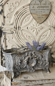 Shabby: Französische Jardiniere Gusseisen mit Patina