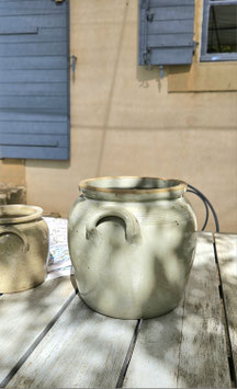 Shabby: Alter Steingut Topf aus Frankreich