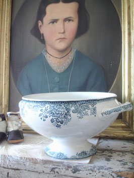 Shabby: Alte Keramik Terrine Frankreich
