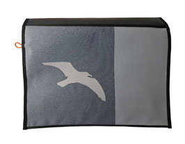 *Reflektor* Wechselklappe Möwe fliegend grau