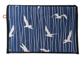 Wechselklappe Möwen weiss auf blau