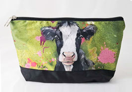 *KünstlerEdition* Kulturtasche Kuh schwarz weiss