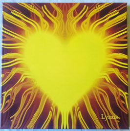 tableau énergétique Cœur rayonnant (4) (peinture numérique imprimé sur toile )