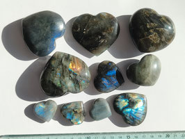 lot de 10 cœurs en Labradorite