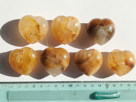 lot de 7 cœurs en quartz hématoïde