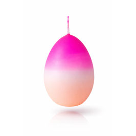 Bunte Eierkerze Dip Dye - Neon