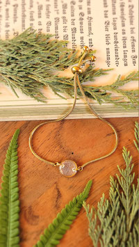 Armband Größenverstellbar- mit echtem Blattgerippe Natur