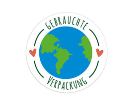 Verpackungsetiketten - rund | Gebrauchte Verpackung - Erde