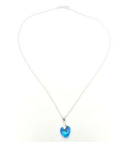 Halskette mit blauem Herzanhänger