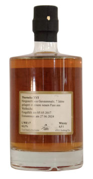 WHISKY "THORNEKE XVI" Gerstenmalzwhisky 7 Jahre
