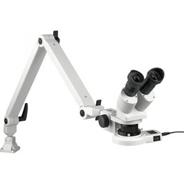Eschenbach Microscopio Binoculare con Braccio Regolabile con Luce Led ad Anello