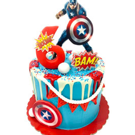 Tarta "CAPITAN AMERICA"