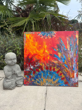 Sans titre 56 — Peinture originale abstraite acrylique 50×50 cm