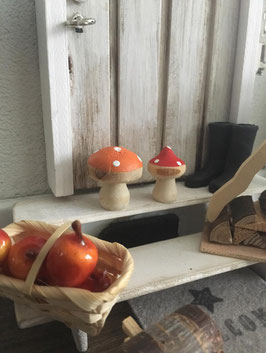 Wichtel Zubehör Holz Pilzli