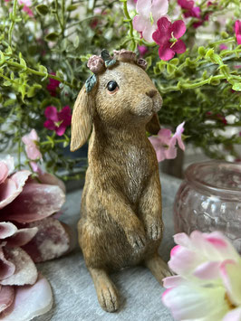 Süsser Hase mit Blumen Kränzli