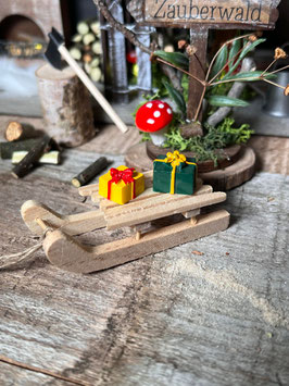 Schlitten Holz Roh