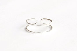 DOUBLE ROW SILVER Ring