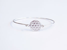 Bangle Flower of Life Silver