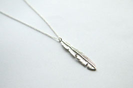 SILVER Feather SLIM Necklace