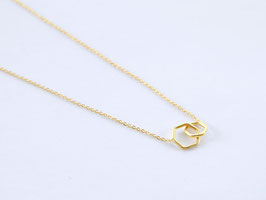 TWO HEXAGONS Necklace