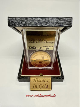 Krügerrand 1968,  1 oz GOLD  BEIDSEITIG GEFROSTET, Proof (Polierte Platte)  SAGCE