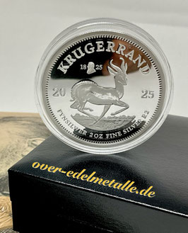 KRÜGERRAND 2025, 2 oz SILBER Polierte Platte, 200 Jahre Paul Kruger