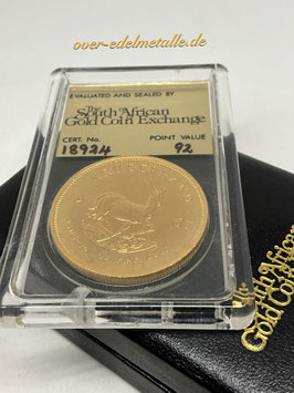 Krügerrand 1967,  1 oz GOLD   Proof (Polierte Platte)  SAGCE