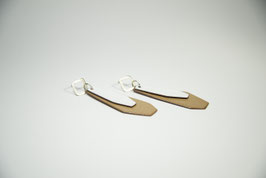 EARRINGS WHITE BROWN