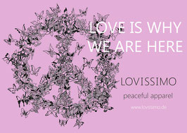 LOVE is why we are here - Postkarte 4er Set
