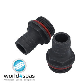 Schlauchanschluss Reparaturset für Whirlpoolheizung Hydroquip / Watkins (Hot Spring & Caldera) - Barb 3/4" Kit for double barrel heater)