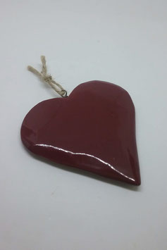 Cuore sfaccettato bordeaux.