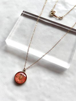 Skorpion-Intaglio with Pearl / Sunny orange/蠍座